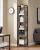 VASAGLE Raft cu 6 etaje, tip biblioteca, cadru metal si polite lemn, 30x40x187cm, industrial, maro rustic si negru Household NewTrend