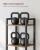 VASAGLE Raft cu 6 etaje, tip biblioteca, cadru metal si polite lemn, 30x40x187cm, industrial, maro rustic si negru Household NewTrend