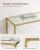 VASAGLE Masa de intrare, blat din sticla securizata, cadru metalic, 35x100x80cm, auriu Household NewTrend
