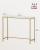 VASAGLE Masa de intrare, blat din sticla securizata, cadru metalic, 35x100x80cm, auriu Household NewTrend