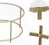 VASAGLE Masa de cafea rotunda, din sticla securizata cu cadru metalic, 84x84x45cm, auriu Household NewTrend