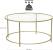 VASAGLE Masa de cafea rotunda, din sticla securizata cu cadru metalic, 84x84x45cm, auriu Household NewTrend