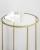 VASAGLE Masa rotunda, din sticla securizata cu cadru de otel, noptiera, 50x50x55cm, auriu Household NewTrend