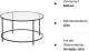 VASAGLE Masa de cafea rotunda, din sticla securizata cu cadru metalic, 84x84x45cm, negru Household NewTrend