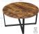 VASAGLE Masa de cafea rotunda, stil industrial, cadru metalic si blat lemn, 88x88x47cm, maro rustic si negru Household NewTrend