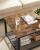 VASAGLE Masuta de cafea, cu cadru metalic, raft de depozitare, pentru living, 45x106x60cm, stil industrial, maro rustic Household NewTrend