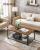 VASAGLE Masuta de cafea, cu cadru metalic, raft de depozitare, pentru living, 45x106x60cm, stil industrial, maro rustic Household NewTrend