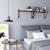 VASAGLE Rafturi de perete suspendate, set 2 bucati, 60x20x33cm, stil industrial, maro rustic si negru Household NewTrend