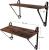 VASAGLE Rafturi de perete suspendate, set 2 bucati, 60x20x33cm, stil industrial, maro rustic si negru Household NewTrend