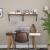 VASAGLE Rafturi de perete suspendate, set 2 bucati, 60x20x33cm, stil industrial, maro rustic si negru Household NewTrend