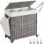 SONGMICS Cos de rufe tesut manual, cu captuseala detasabila lavabila, 3 compartimente, stil ratan, 140 litri, 66x33x60 cm, gri Household NewTrend