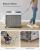 SONGMICS Cos de rufe tesut manual, cu captuseala detasabila lavabila, 3 compartimente, stil ratan, 140 litri, 66x33x60 cm, gri Household NewTrend