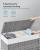 SONGMICS Cos de rufe tesut manual, cu captuseala detasabila lavabila, 3 compartimente, stil ratan, 140 litri, 66x33x60 cm, gri Household NewTrend