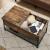 VASAGLE Masuta de cafea cu capac rabatabil, compartiment depozitare ascuns si raft plasa, industrial, 100x55x47cm, maro rustic si negru Household NewTrend