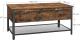 VASAGLE Masuta de cafea cu capac rabatabil, compartiment depozitare ascuns si raft plasa, industrial, 100x55x47cm, maro rustic si negru Household NewTrend