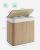 SONGMICS Cos de rufe din bambus, pliabil, cu captuseala detasabila lavabila, 3 compartimente, 150L, 60x40x60cm, natural Household NewTrend