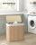 SONGMICS Cos de rufe din bambus, pliabil, cu captuseala detasabila lavabila, 3 compartimente, 150L, 60x40x60cm, natural Household NewTrend