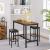 VASAGLE  Masa de bar pentru bucatarie, dreptunghiulara, inalta, cadru de otel, 60x120x90cm, stil industrial, maro rustic si negru Household NewTrend