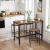 VASAGLE Set 2 scaune bar inalte, sezut dreptunghiular, cadru din otel, 40x30x65cm, stil industrial, maro rustic si negru Household NewTrend