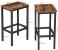 VASAGLE Set 2 scaune bar inalte, sezut dreptunghiular, cadru din otel, 40x30x65cm, stil industrial, maro rustic si negru Household NewTrend