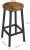 VASAGLE Set 2 scaune bar inalte, sezut rotund, cadru din otel, inaltime 65 cm, stil industrial, maro rustic si negru Household NewTrend