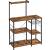 VASAGLE Raft de bucatarie, suport pentru cuptorul cu microunde, cos de sarma, 6 carlige S, 39x90x132cm, maro rustic Household NewTrend