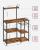 VASAGLE Raft de bucatarie, suport pentru cuptorul cu microunde, cos de sarma, 6 carlige S, 39x90x132cm, maro rustic Household NewTrend