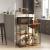 VASAGLE Raft de bucatarie, suport pentru cuptorul cu microunde, cos de sarma, 6 carlige S, 39x90x132cm, maro rustic Household NewTrend