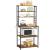 VASAGLE Raft de bucatarie cu spatiu pentru cuptorul cu microunde, 6 rafturi, otel, industrial, 40x80x167cm, maro retro si negru Household NewTrend