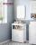VASAGLE Dulap de depozitare de podea pentru baie, cu usi duble, 30x60x80cm, alb Household NewTrend