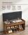 VASAGLE Pantofar cu banca, capitonata, 3 compartimente, sarcina 150 kg, 30x80x44cm, vintage, maro inchis Household NewTrend