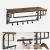 VASAGLE Cuier de perete cu raft de depozitare, 5 carlige detasabile, 30x66x27cm, maro rustic si negru Household NewTrend