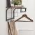 VASAGLE Cuier de perete cu raft de depozitare, 5 carlige detasabile, 30x66x27cm, maro rustic si negru Household NewTrend