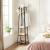VASAGLE Cuier de haine cu 3 rafturi, suport cu carlige, din otel, 43x43x180 cm, stil industrial, maro rustic si negru Household NewTrend