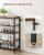 VASAGLE Raft de pantofi, cu 4 rafturi din plasa, cadru din otel, industrial, 30x100x92cm, maro rustic si negru Household NewTrend