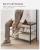 VASAGLE Cuier pentru haine cu banc de depozitare a pantofilor, cadru din otel, 32x70x177cm, industrial, maro rustic si negru Household NewTrend