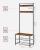 VASAGLE Cuier pentru haine cu banc de depozitare a pantofilor, cadru din otel, 32x70x177cm, industrial, maro rustic si negru Household NewTrend