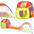Loc de joaca 3 in 1 pentru copii, multifunctional, casuta, tunel si cort, 385x120x115cm, multicolor Household NewTrend