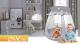 Tarc loc de joaca pentru copii sau bebe, material textil, gri, 120x120x86cm Household NewTrend