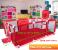Tarc loc de joaca XXL pentru copii sau bebe, material textil, rosu, 230x122x62cm Household NewTrend