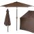 Umbrela terasa gradina, cu manivela si inclinare, GU23, diametru 260cm, maro Household NewTrend