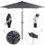 Umbrela terasa gradina, cu manivela si inclinare, GU21, diametru 260cm, gri antracit Household NewTrend