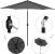 Umbrela terasa gradina, cu manivela si inclinare, GU200, diametru 300cm, gri antracit Household NewTrend