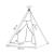 Cort copii Sersimo stil indian Teepee Tent cu fereastra, covoras gros si 2 perne, alb gri cu norisori Household NewTrend