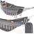 Hamac doua persoane cu franjuri si 2 perne, 200kg, 200×150 cm, gri inchis Household NewTrend