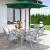 Umbrela terasa gradina, cu manivela si inclinare, diametru 250cm, Verde Household NewTrend