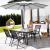 Umbrela terasa gradina, cu manivela si inclinare, diametru 300cm, Gri deschis Household NewTrend