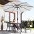 Umbrela terasa gradina, cu manivela si inclinare, diametru 300cm, Gri deschis Household NewTrend
