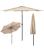 Umbrela terasa gradina, cu manivela si inclinare, diametru 300cm, Taupe Household NewTrend