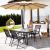 Umbrela terasa gradina, cu manivela si inclinare, diametru 300cm, Taupe Household NewTrend